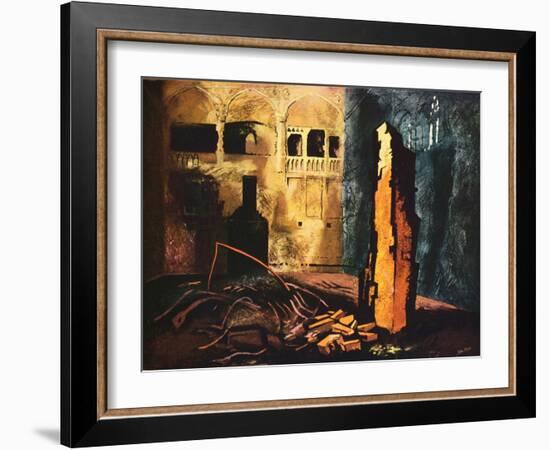'Council Chamber, House of Commons', 1941-John Piper-Framed Giclee Print