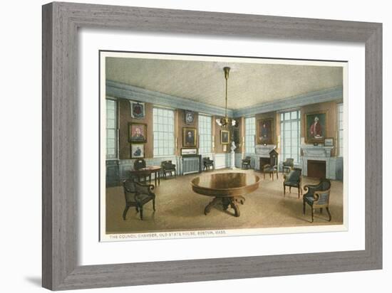 Council Chambers, Old State House, Boston-null-Framed Art Print