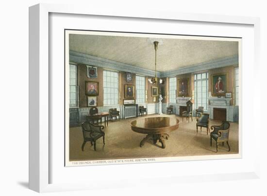 Council Chambers, Old State House, Boston-null-Framed Art Print