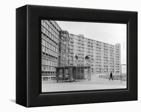 Council Flats, Sheffield-Henry Grant-Framed Premier Image Canvas