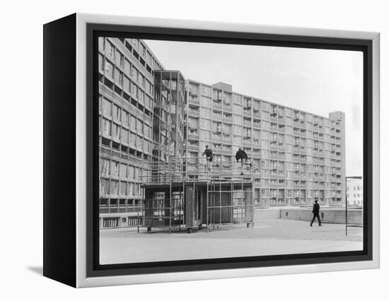 Council Flats, Sheffield-Henry Grant-Framed Premier Image Canvas