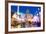 Council House and Christmas Market Stalls in the Market Square-Frank Fell-Framed Photographic Print