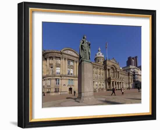 Council House and Victoria Square, Birmingham, Midlands, England, United Kingdom, Europe-Charles Bowman-Framed Photographic Print