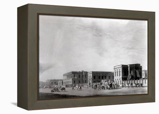 Council House, Calcutta, Plate 29 Oriental Scenery: Twenty Four Views in Hindoostan-Thomas & William Daniell-Framed Premier Image Canvas