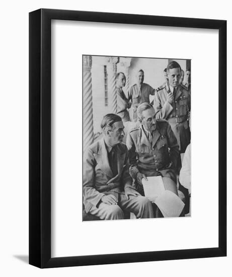 'Council of War in Algiers: Mr Churchill with his Captains', 1943-Unknown-Framed Photographic Print