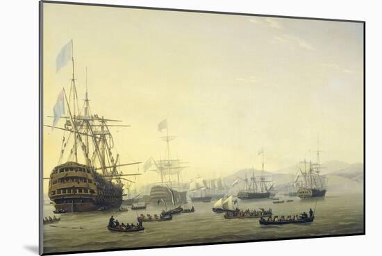 Council of War on Board the Queen Charlotte-Nicolaas Baur-Mounted Art Print