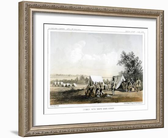 Council with White Man's Horse, 1856-John Mix Stanley-Framed Giclee Print