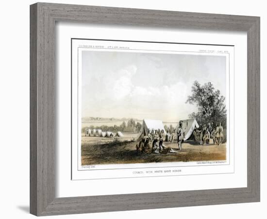 Council with White Man's Horse, 1856-John Mix Stanley-Framed Giclee Print