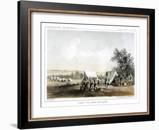 Council with White Man's Horse, 1856-John Mix Stanley-Framed Giclee Print