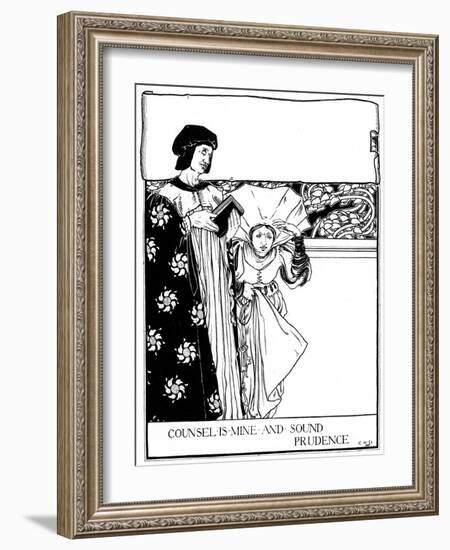 Counsel Is Mine and Sound Prudence, 1898-Eleanor Fortescue-Brickdale-Framed Giclee Print