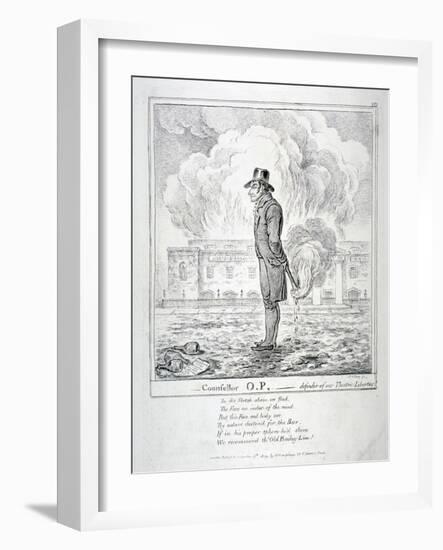 Counsellor Op - Defender of Our Theatric Liberties, 1809-James Gillray-Framed Giclee Print