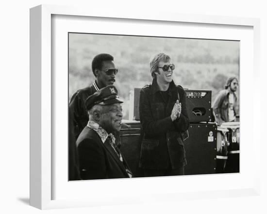 Count Basie with Singer Dennis Rowland and Drummer Butch Miles at the Capital Radio Jazz Festival-Denis Williams-Framed Photographic Print