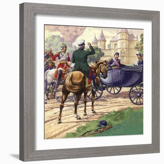 Count Bismark Approaches the Carriage of Napoleon III-Pat Nicolle-Framed Giclee Print