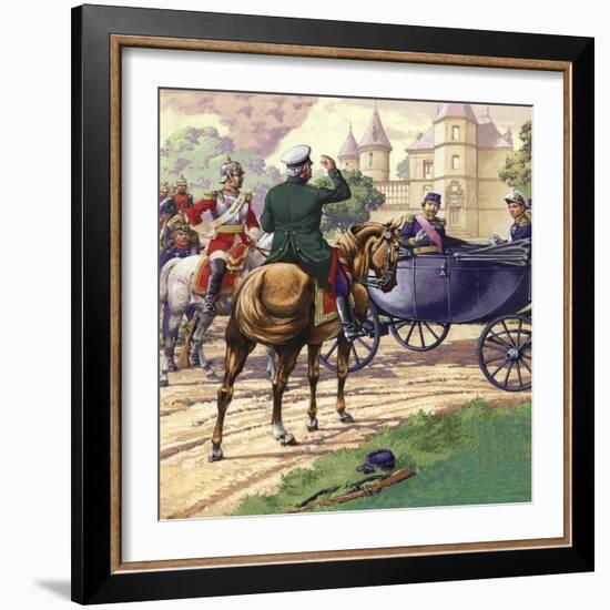 Count Bismark Approaches the Carriage of Napoleon III-Pat Nicolle-Framed Giclee Print