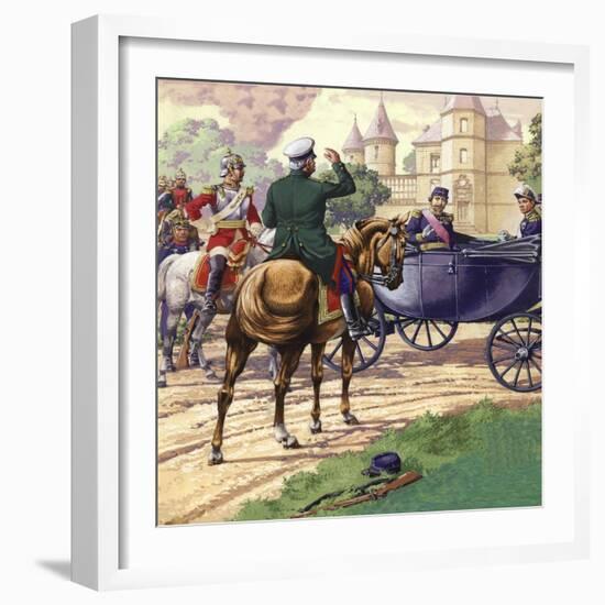 Count Bismark Approaches the Carriage of Napoleon III-Pat Nicolle-Framed Giclee Print