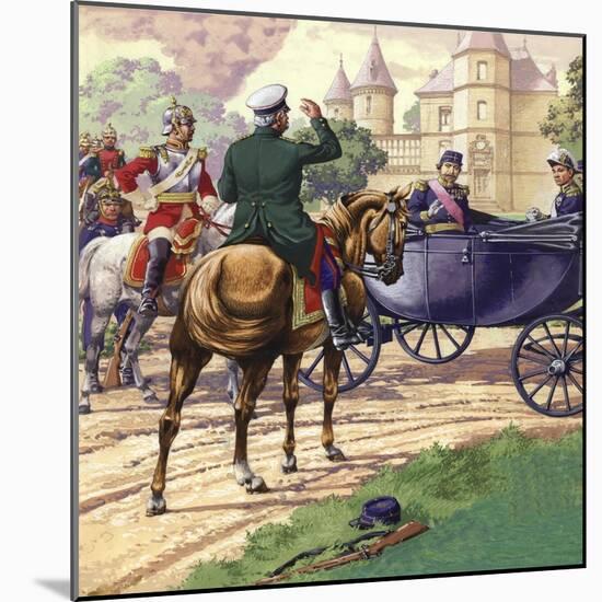 Count Bismark Approaches the Carriage of Napoleon III-Pat Nicolle-Mounted Giclee Print