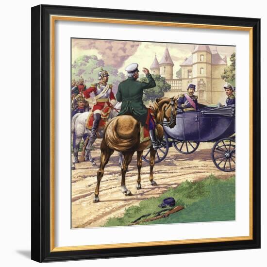 Count Bismark Approaches the Carriage of Napoleon III-Pat Nicolle-Framed Giclee Print