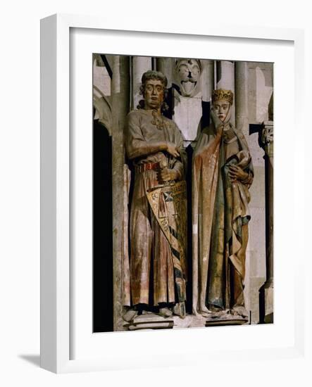 Count Ekkehard and Countess Uta, Donor Figures from the West Choir, 13th Century-null-Framed Giclee Print