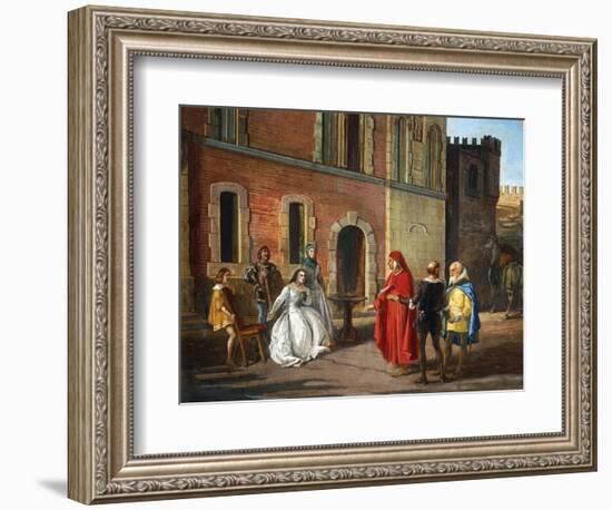 Count Lantieri De Paratico Introducing Dante During His Visit to Bornato Castle-null-Framed Giclee Print