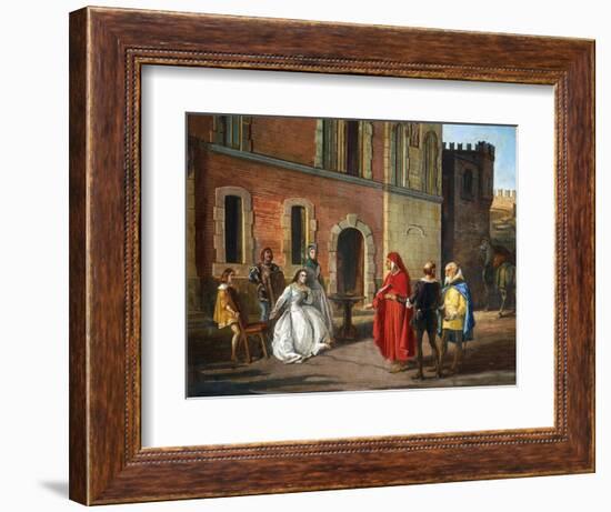 Count Lantieri De Paratico Introducing Dante During His Visit to Bornato Castle-null-Framed Giclee Print