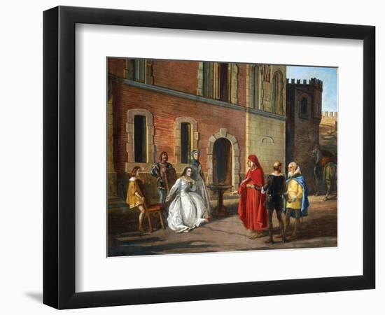 Count Lantieri De Paratico Introducing Dante During His Visit to Bornato Castle-null-Framed Giclee Print