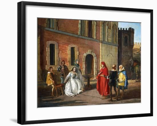 Count Lantieri De Paratico Introducing Dante During His Visit to Bornato Castle-null-Framed Giclee Print