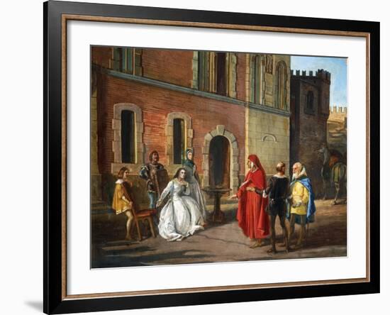 Count Lantieri De Paratico Introducing Dante During His Visit to Bornato Castle-null-Framed Giclee Print