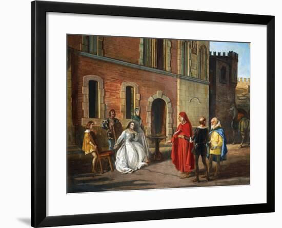 Count Lantieri De Paratico Introducing Dante During His Visit to Bornato Castle-null-Framed Giclee Print