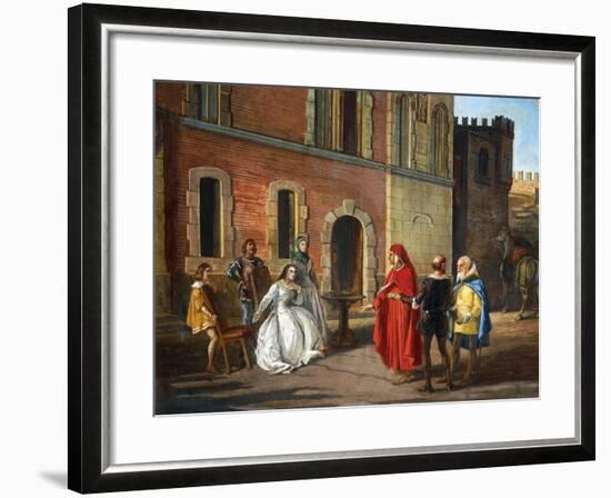 Count Lantieri De Paratico Introducing Dante During His Visit to Bornato Castle-null-Framed Giclee Print