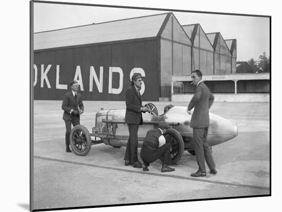 Count Louis Zborowski with his Aston Martin 1486 cc, Brooklands, 1921-Bill Brunell-Mounted Photographic Print