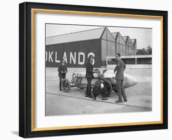 Count Louis Zborowski with his Aston Martin 1486 cc, Brooklands, 1921-Bill Brunell-Framed Photographic Print