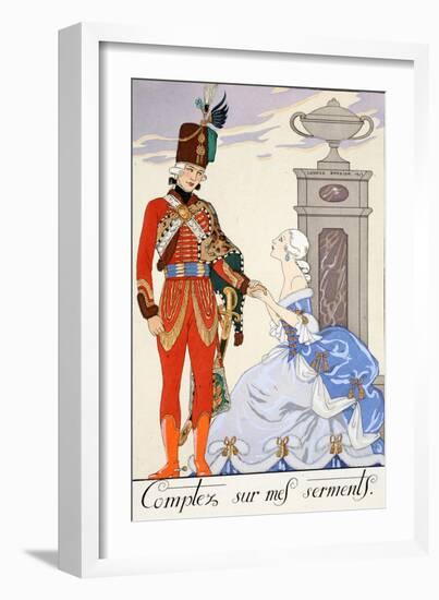 Count on My Oaths-Georges Barbier-Framed Giclee Print
