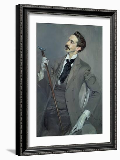 Count Robert De Montesquiou (1855-1921) 1897-Giovanni Boldini-Framed Giclee Print