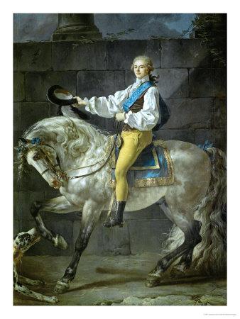 'Count Stanislas Potocki, 1781' Giclee Print JacquesLouis David