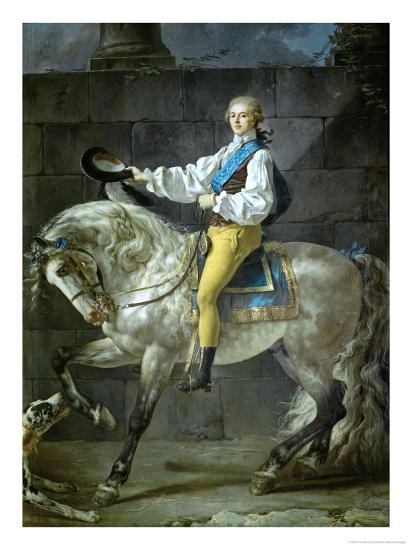 'Count Stanislas Potocki, 1781' Giclee Print JacquesLouis David