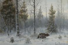 Winter Landscape with Bear, 1907-Count Vladimir Leonidovich Muravyov-Giclee Print