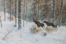 Winter Landscape with Bear, 1907-Count Vladimir Leonidovich Muravyov-Framed Giclee Print
