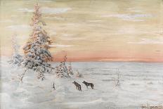 Winter Landscape with Bear, 1907-Count Vladimir Leonidovich Muravyov-Framed Premier Image Canvas