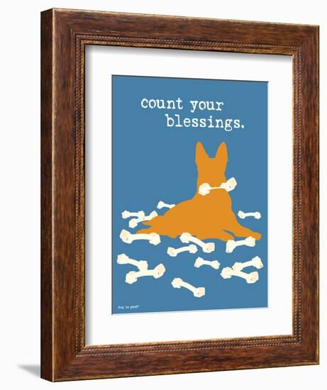 Count Your Blessings-Dog is Good-Framed Art Print