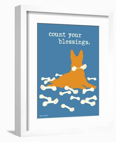 Count Your Blessings-Dog is Good-Framed Art Print