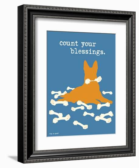 Count Your Blessings-Dog is Good-Framed Art Print