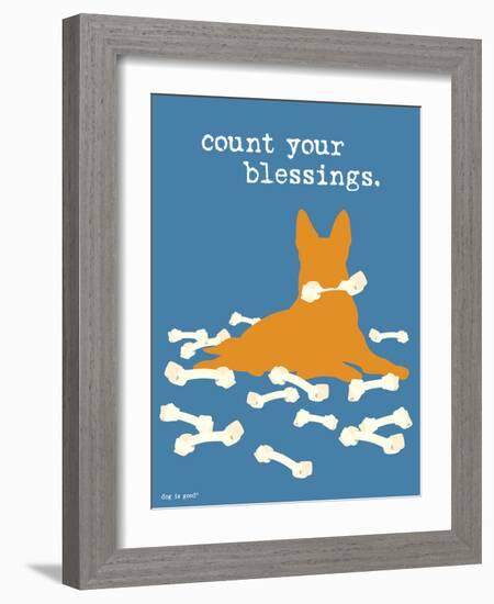 Count Your Blessings-Dog is Good-Framed Art Print