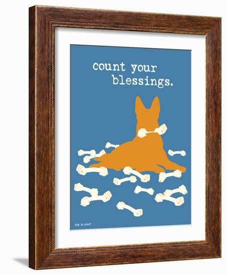 Count Your Blessings-Dog is Good-Framed Art Print