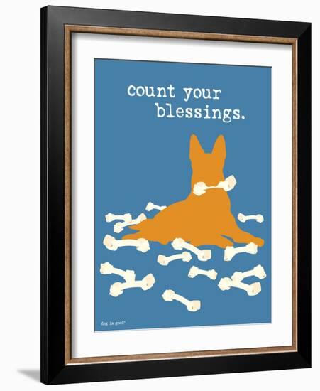 Count Your Blessings-Dog is Good-Framed Art Print