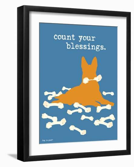 Count Your Blessings-Dog is Good-Framed Art Print