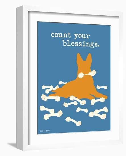 Count Your Blessings-Dog is Good-Framed Art Print