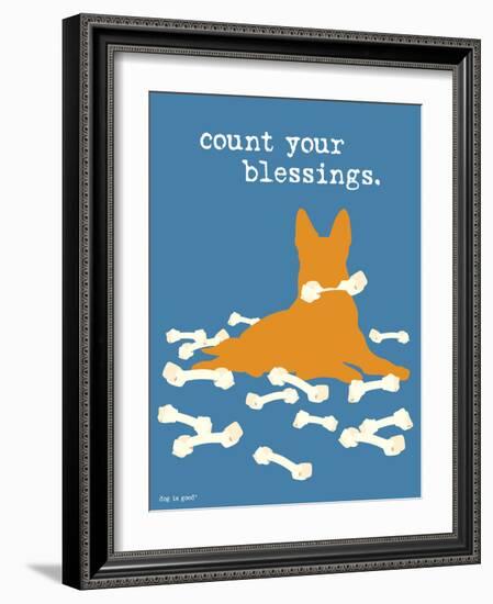 Count Your Blessings-Dog is Good-Framed Art Print