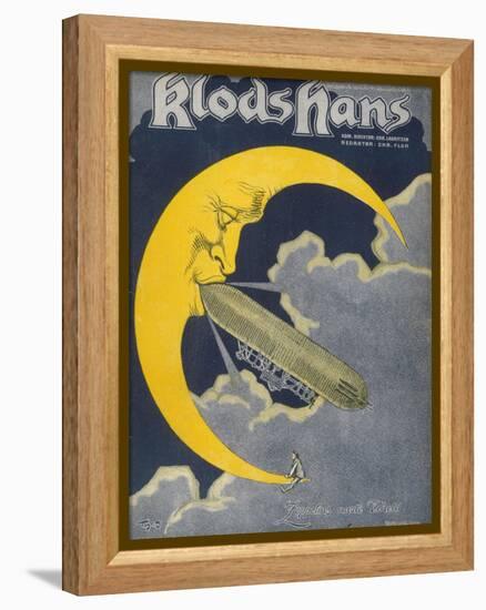 Count Zeppelin's Next Destination - the Moon!-null-Framed Premier Image Canvas