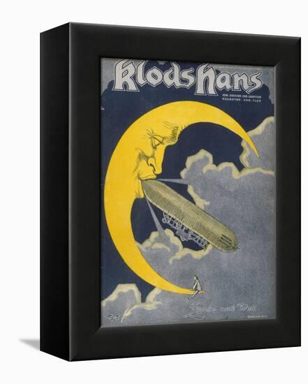 Count Zeppelin's Next Destination - the Moon!-null-Framed Premier Image Canvas