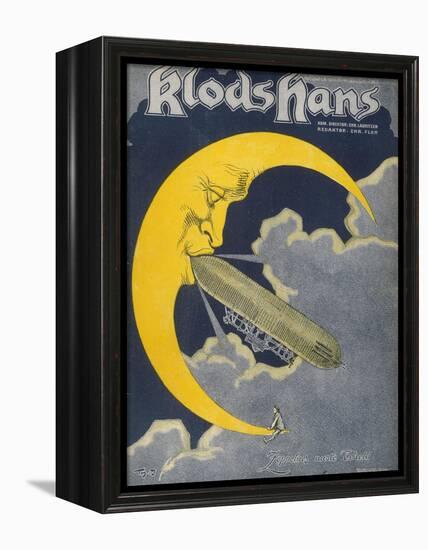 Count Zeppelin's Next Destination - the Moon!-null-Framed Premier Image Canvas